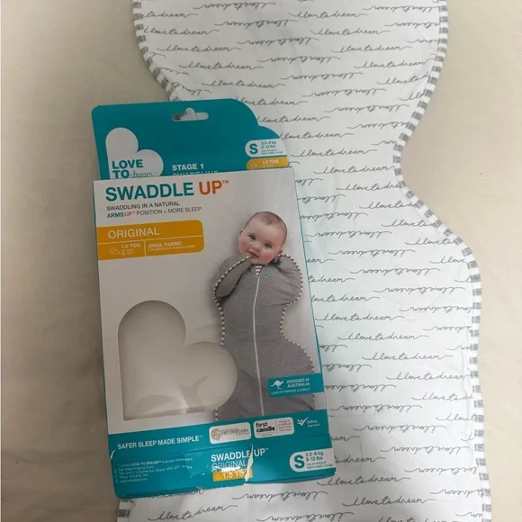 Love to Dream Swaddle Up in white love you print NEW - Picture 2 of 4